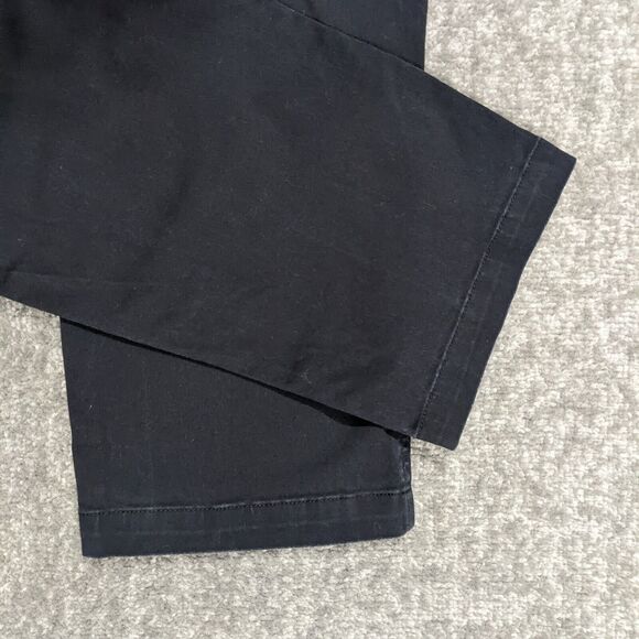 Lands' End Ankle Jeans Women Size 12 Inseam 24.5" Mid-Rise Black Pull On - Picture 6 of 11